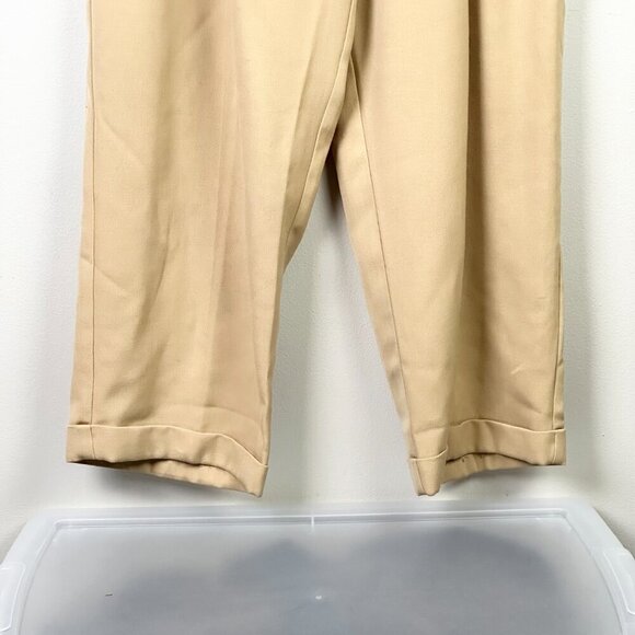 Vintage Marks & Spencer High Rise Pleated Wool Blend Pants Camel - Picture 5 of 10